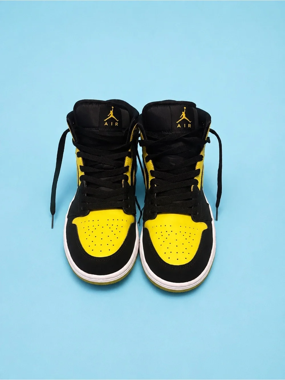 Nike Air Jordan 1 Mid SE New Love Black Yellow Men’s Size 8 discounted